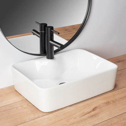 REA-U6524 - Tvättställ för bänkskiva KELLY 38x49 cm keramik/blank vit