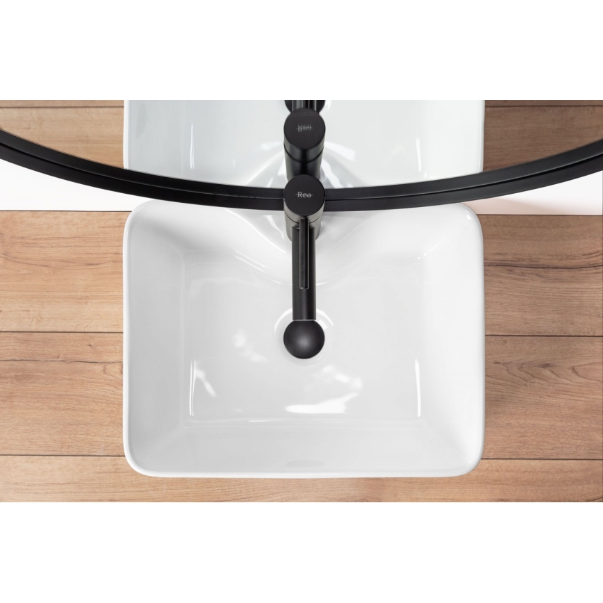 REA-U6524 - Tvättställ för bänkskiva KELLY 38x49 cm keramik/blank vit