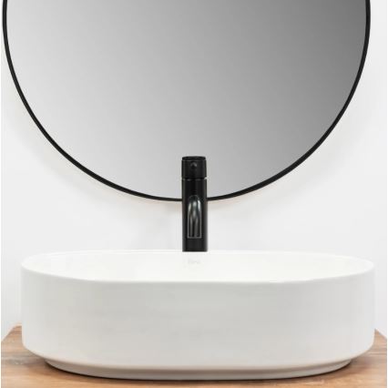 REA-U6563 - Handfat för bänkskiva NADIA 38x50 cm keramik/glansig vit