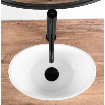 REA-U6803 - Tvättställ för bänkskiva KATE 24,5x36,5 cm, keramik/blank vit