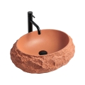 REA-U7349 - Handfat för bänkskiva MIKA 38x50 cm orange/stenimitation