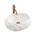 REA-U7350 - Handfat för bänkskiva MIKA 38x50 cm vit/stenimitation