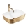 REA-U7422 - Tvättställ för bänkskiva BELINDA 33x46,5 cm keramik/vit/guld
