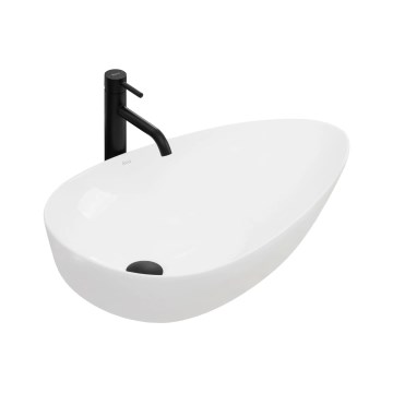 REA-U8537 - Tvättställ för bänkskiva GRETA 40x65,5 cm keramik/blankvit