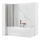 REA-W5696 - Vikbar badkarsvägg AGAT 140x80 cm borstad koppar/klart glas