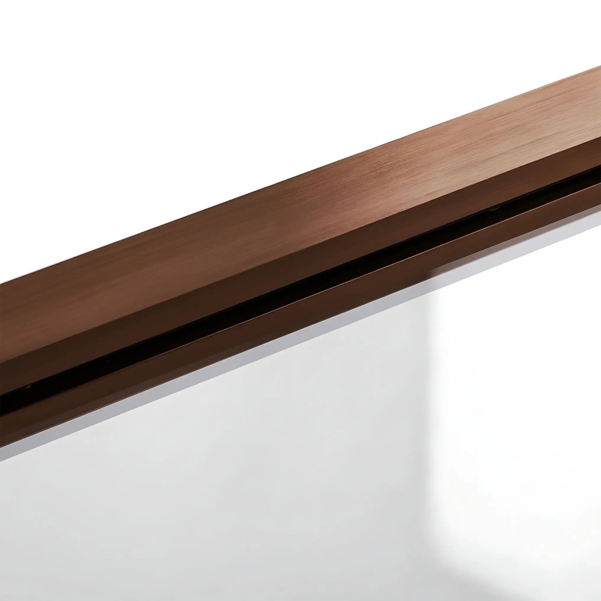 REA-W5696 - Vikbar badkarsvägg AGAT 140x80 cm borstad koppar/klart glas