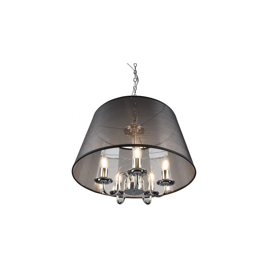 Reality - LED-ljuskrona med kedja CIMA 5xE14/40W/230V svart