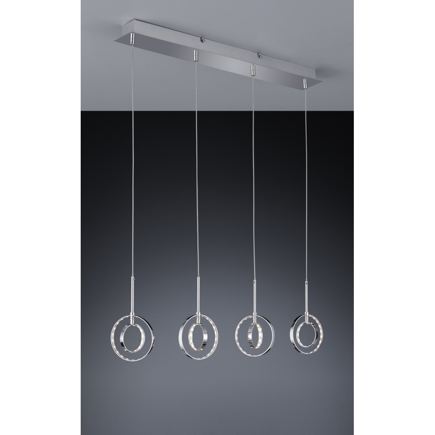 Reality - LED Ljuskrona med snöre PRATER 4xLED/4W/230V