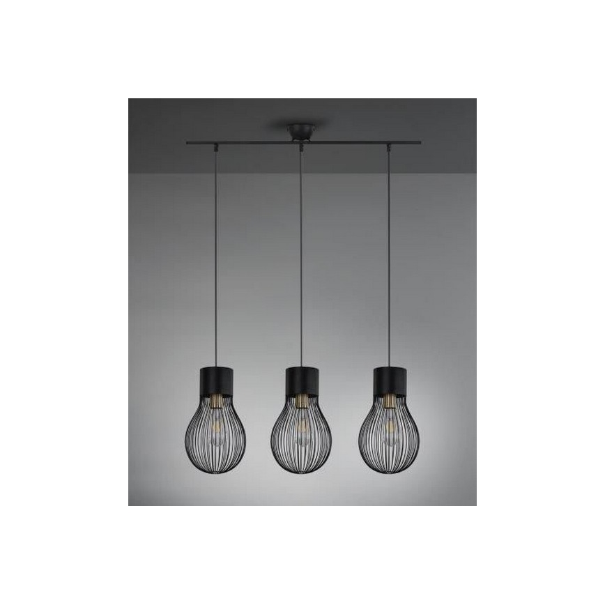 Reality - Ljuskrona med upphängningsrem DAVE 3xE27/40W/230V