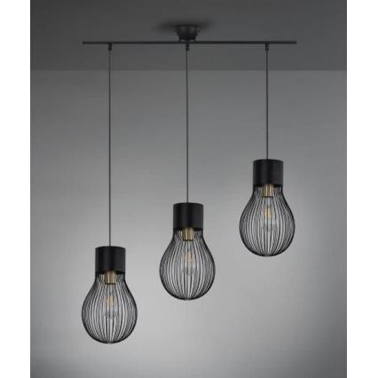 Reality - Ljuskrona med upphängningsrem DAVE 3xE27/40W/230V