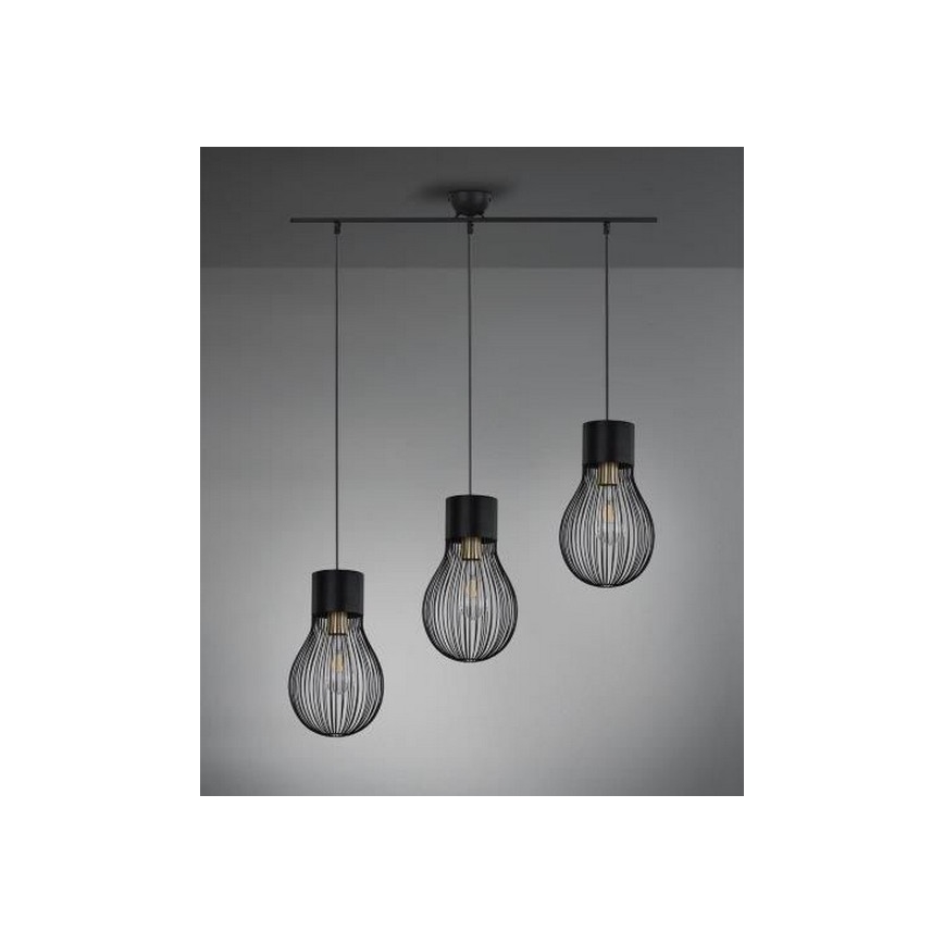 Reality - Ljuskrona med upphängningsrem DAVE 3xE27/40W/230V