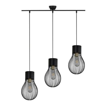 Reality - Ljuskrona med upphängningsrem DAVE 3xE27/40W/230V