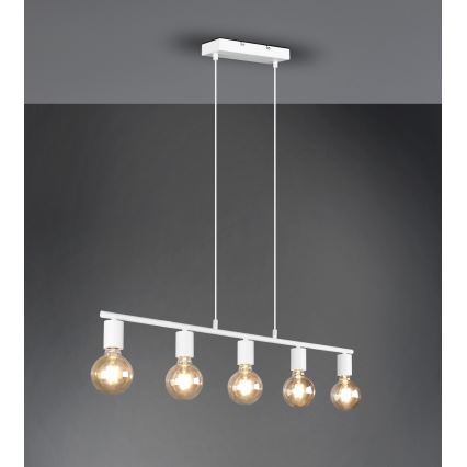 Reality - Ljuskrona med upphängningsrem VANNES 5xE27/40W/230V