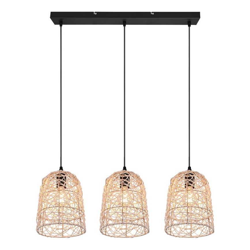 Reality - Pendellampa LOVIS 3x E27/40W/230V, svart