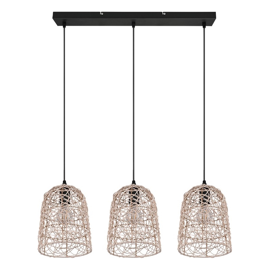 Reality - Pendellampa LOVIS 3x E27/40W/230V, svart