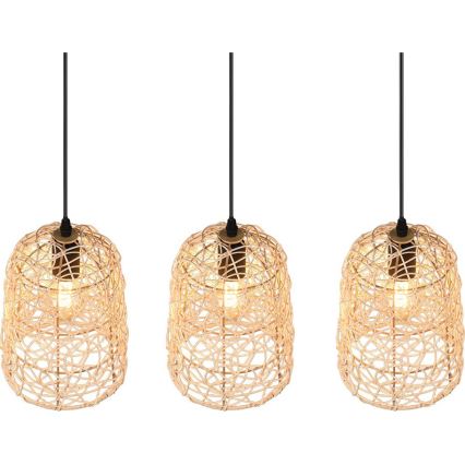 Reality - Pendellampa LOVIS 3x E27/40W/230V, svart