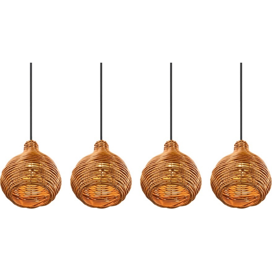 Reality - Pendellampa med kabel SPROUT 3xE14/40W/230V brun/rotting