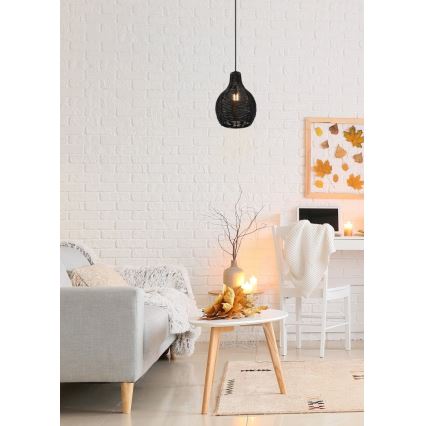 Reality - Pendellampa på kabel SPROUT 1xE14/40W/230V svart/rotting