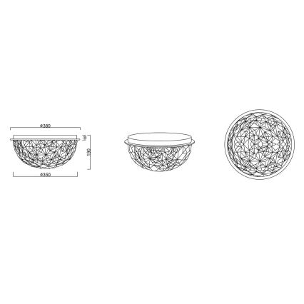 Reality - Taklampa TRITON 3xE14/10W/230V