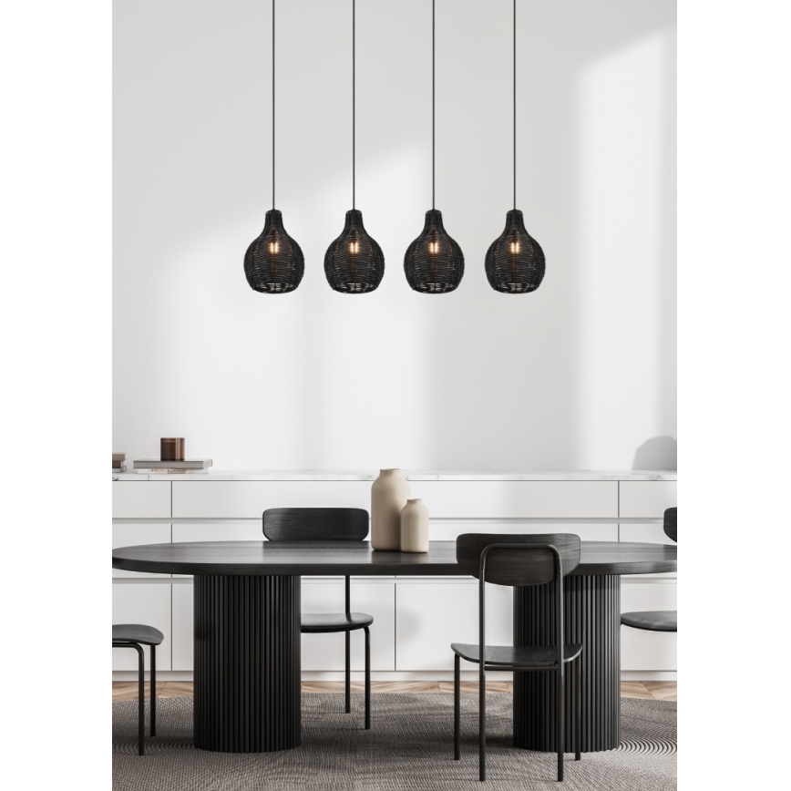 Reality - Takpendel SPROUT 4xE14/30W/230V svart/rotting