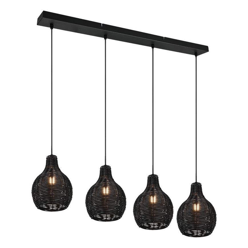 Reality - Takpendel SPROUT 4xE14/30W/230V svart/rotting