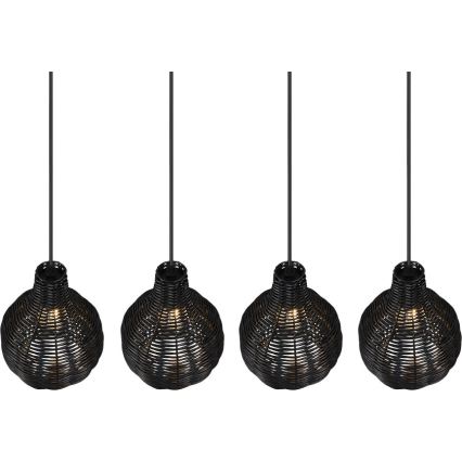 Reality - Takpendel SPROUT 4xE14/30W/230V svart/rotting