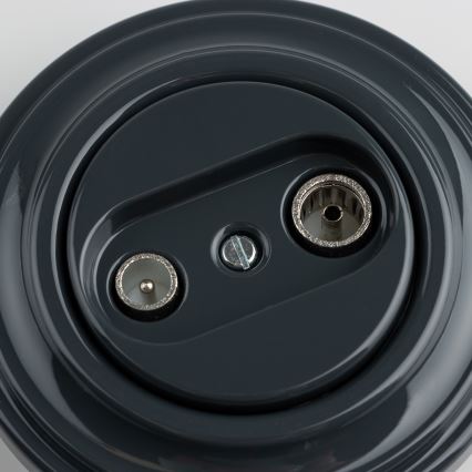 Reblig - Retro abonnentuttag för TV och radio (genomgående) med ram i antracit