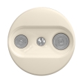 Reblig - Retro antennuttag för TV+R (genomgående) utan ram, beige