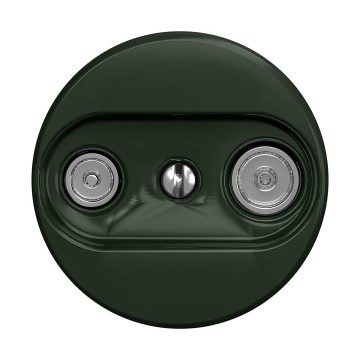 Reblig - Retro antennuttag TV+R (änduttag) utan ram, grön