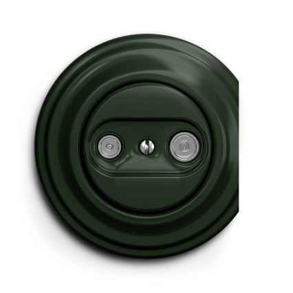 Reblig - Retro antennuttag TV+R (änduttag) utan ram, grön