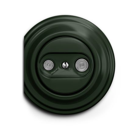 Reblig - Retro antennuttag TV+R (änduttag) utan ram, grön