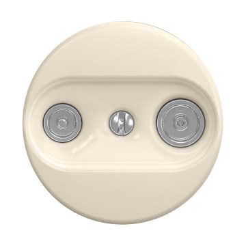 Reblig - Retro avslutande abonnentuttag TV+R utan ram, beige