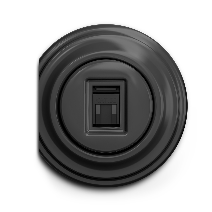 Reblig - Retro datauttag utan ram, antracit