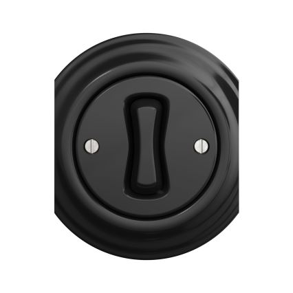 Reblig - Retro kryssbrytare utan ram nr. 7, svart