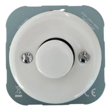 Reblig - Retro porslinsdimmer, ramlös, 250V/10A, vit