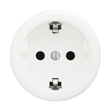 Reblig - Retro ramfritt vägguttag för hemmet SCHUKO 230V/16A snövitt
