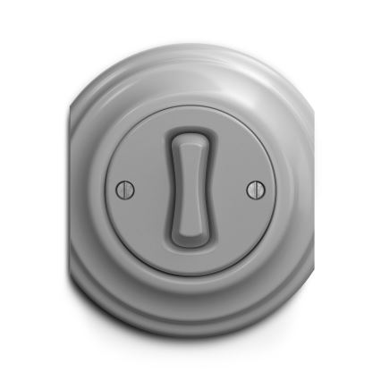 Reblig - Retro tryckknapp utan ram, grå