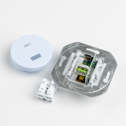 Reblig - Retro USB-uttag A+C med ram, blå