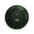Reblig - Retro USB-uttag A+C med ram, grön