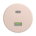 Reblig - Retro USB-uttag A+C utan ram gammalrosa