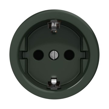 Reblig - Retro vägguttag, ramlös, SCHUKO 230V/16A, grön