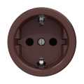 Reblig - Retro vägguttag utan ram SCHUKO 230V/16A brunt