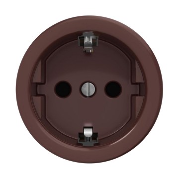 Reblig - Retro vägguttag utan ram SCHUKO 230V/16A brunt