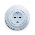 Reblig - Retrouttag för hemmet med ram, SCHUKO 230 V/16 A, blå