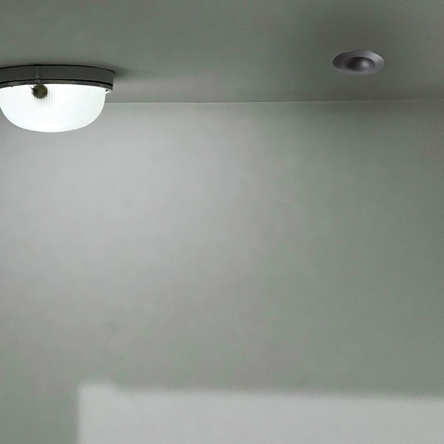 Recessed motion sensor PIR 360° 500W/230V svart