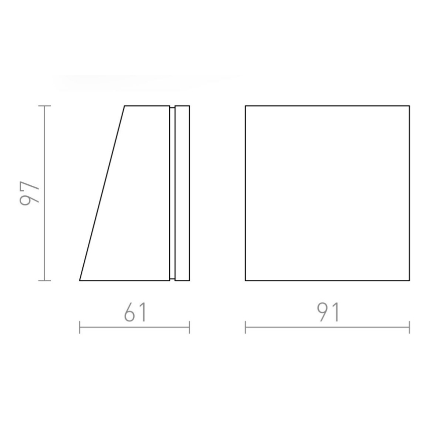 RED - Design Rendl - R10399 - Utomhus LED vägglampa  GIGI LED/3,3W/230V IP65