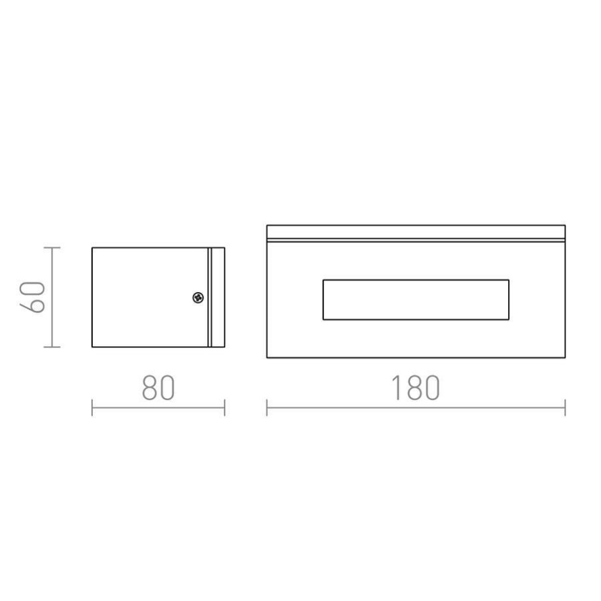 RED - Design Rendl - R10439 - Utomhus vägglampa  WOOP 1xR7s/48W/230V IP54