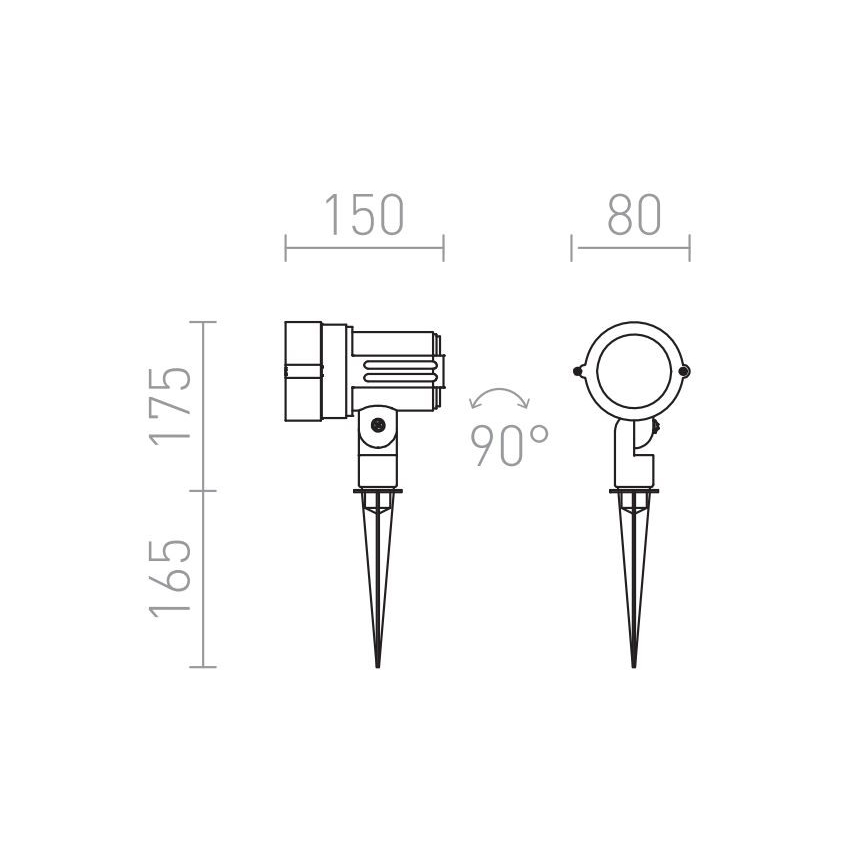 RED - Design Rendl - R10527 - Utomhus LED lampa  GARY LED/10W/230V IP65 grå