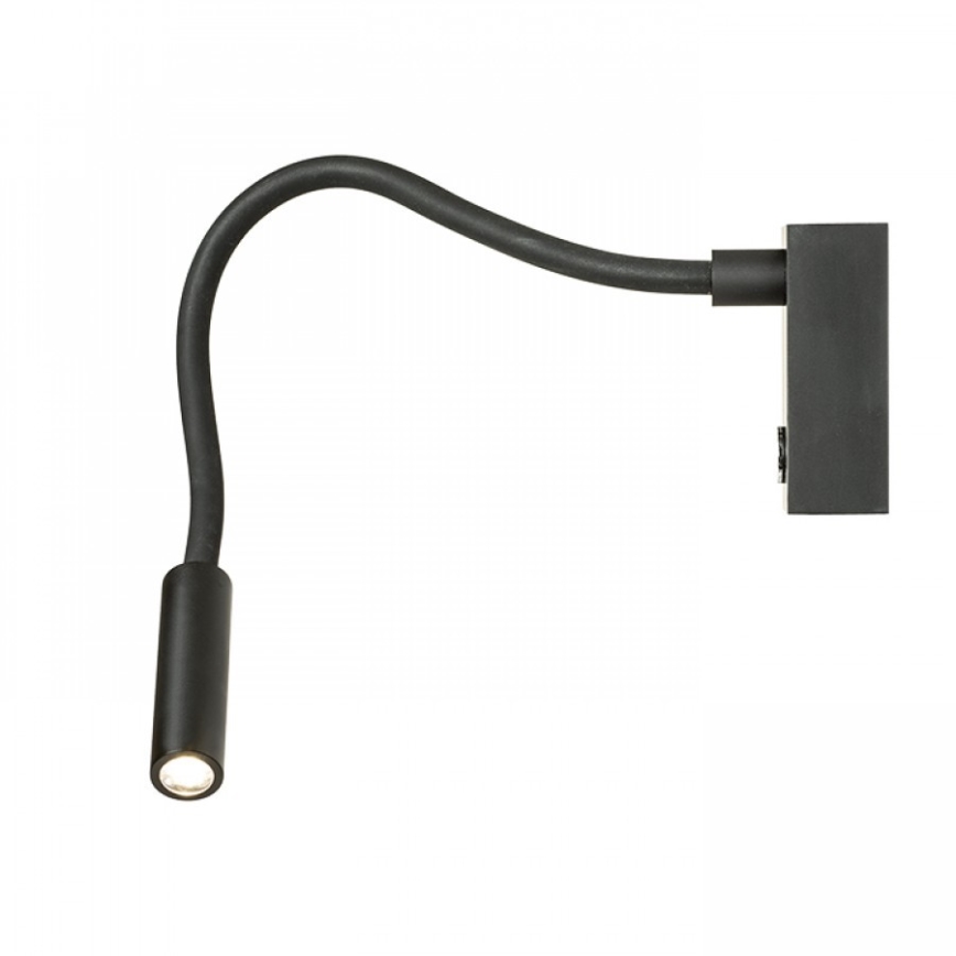 RED - Design Rendl - R10541 - LED Flexibel läslampa AIM LED/3W/230V svart