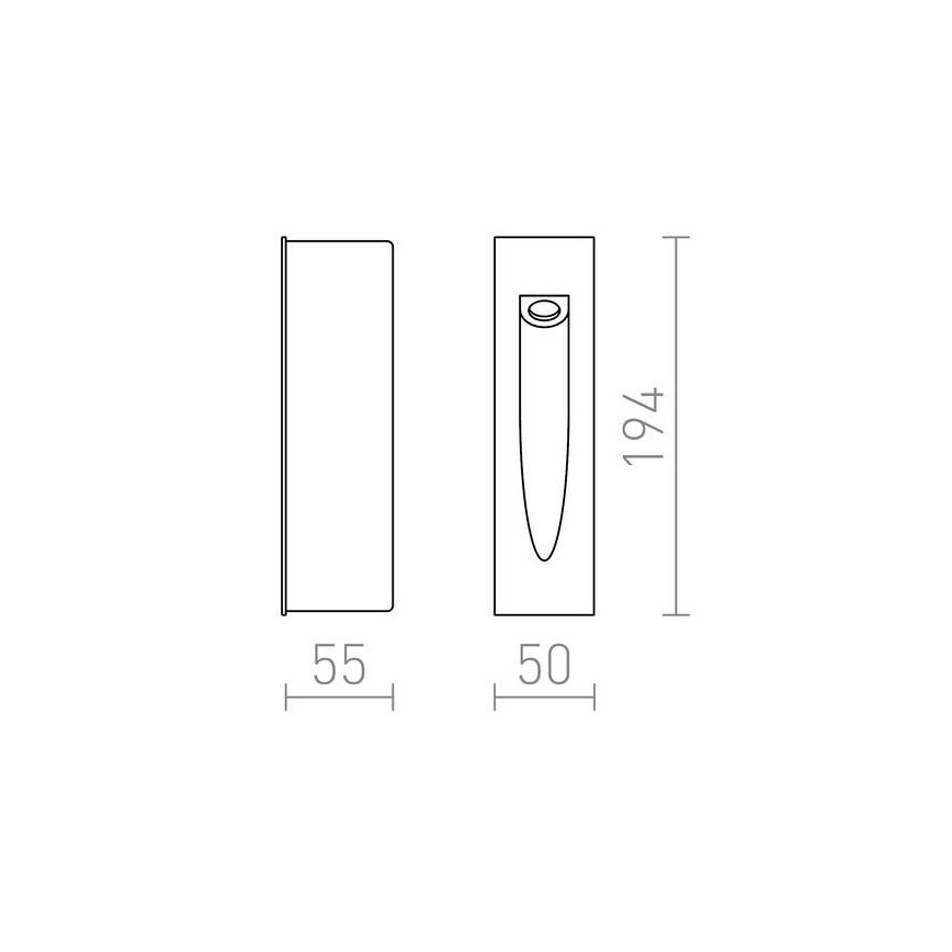 RED - Design Rendl - R10545 - LED Utomhus  vestavné lampa  GAP LED/3W/230V IP54